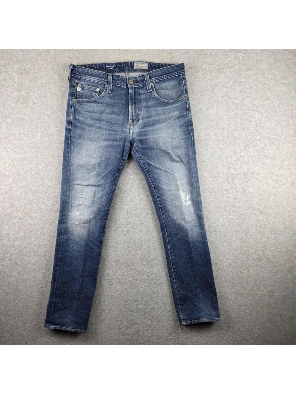 AG Adriano Goldschmied Dylan Jeans Mens 31x27 Slim Skinny Distressed Denim